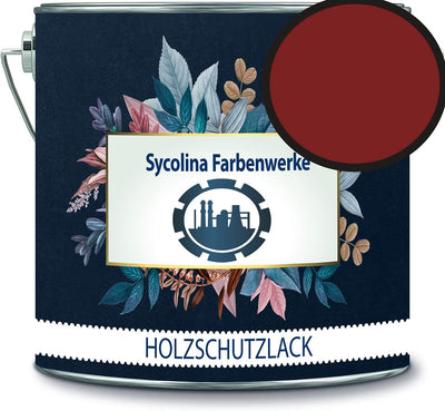Holzschutzlack Holzlack Holzlasur wetterbeständiger Langzeitschutz Wetterschutzfarbe Holzschutzfarbe RAL 3011 Braunrot // Sycolina Farbenwerke
