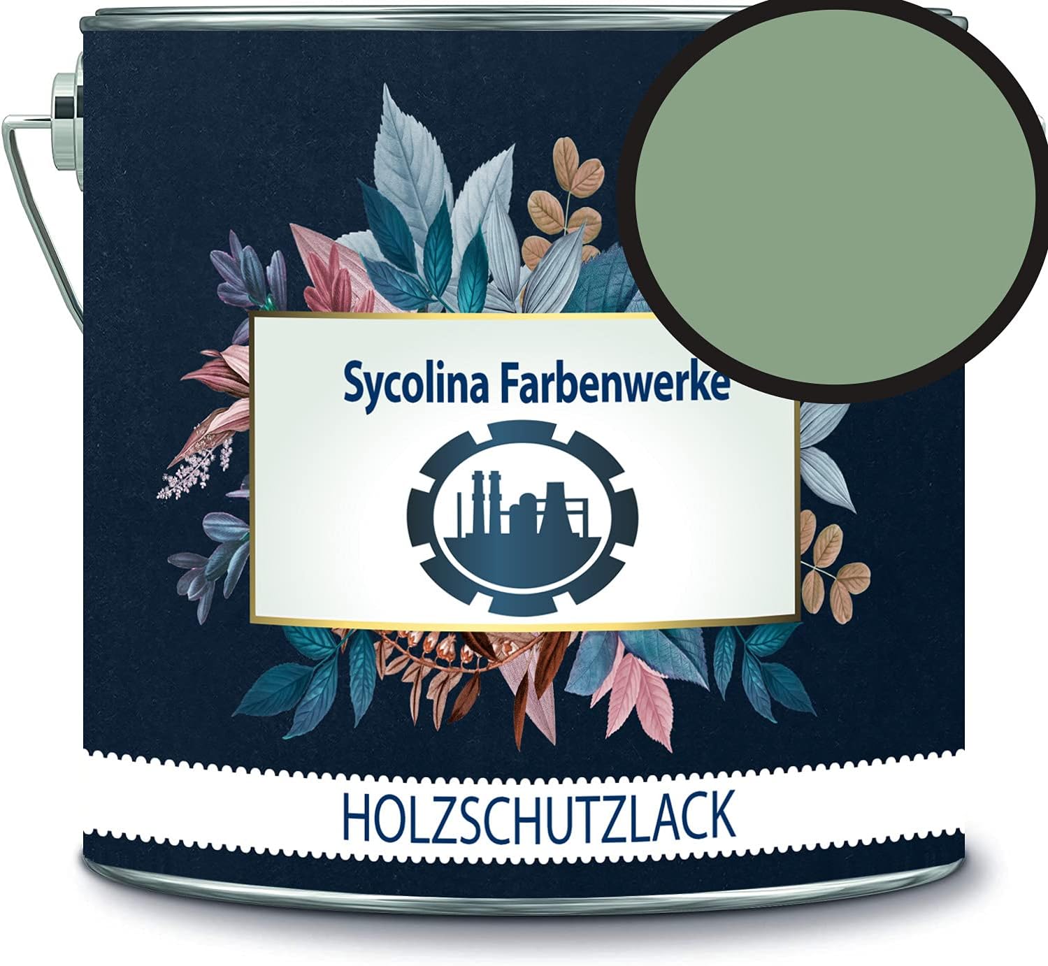 Holzschutzlack Holzlack Holzlasur wetterbeständiger Langzeitschutz Wetterschutzfarbe Holzschutzfarbe RAL 6021 Blassgrün // Sycolina Farbenwerke