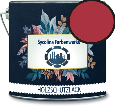 Holzschutzlack Holzlack Holzlasur wetterbeständiger Langzeitschutz Wetterschutzfarbe Holzschutzfarbe RAL 3031 Orientrot // Sycolina Farbenwerke