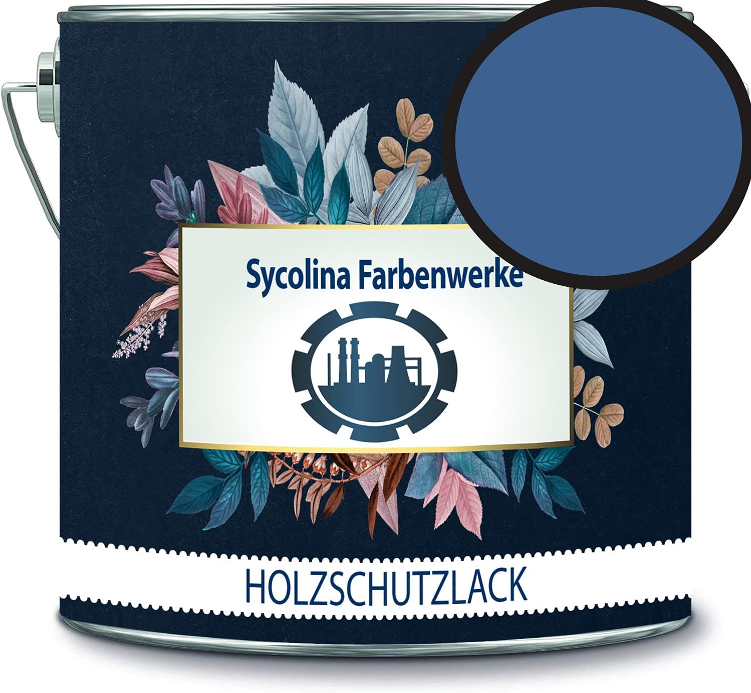 Holzschutzlack Holzlack Holzlasur wetterbeständiger Langzeitschutz Wetterschutzfarbe Holzschutzfarbe RAL 5007 Brillantblau // Sycolina Farbenwerke