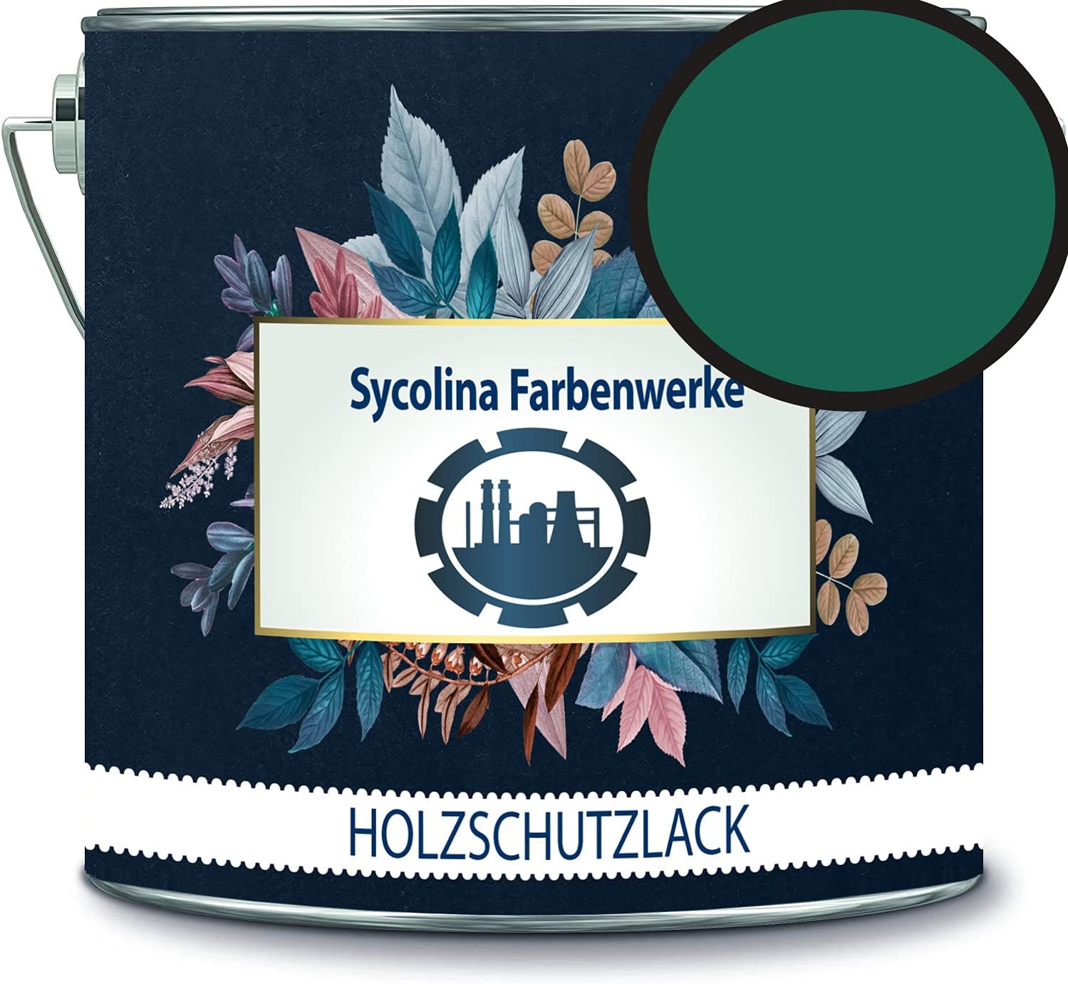 Holzschutzlack Holzlack Holzlasur wetterbeständiger Langzeitschutz Wetterschutzfarbe Holzschutzfarbe RAL 6016 Türkisgrün // Sycolina Farbenwerke