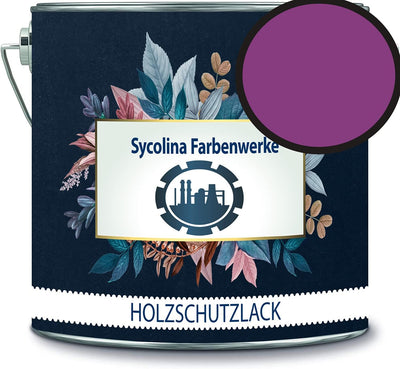 Holzschutzlack Holzlack Holzlasur wetterbeständiger Langzeitschutz Wetterschutzfarbe Holzschutzfarbe RAL 4008 Signalviolett // Sycolina Farbenwerke