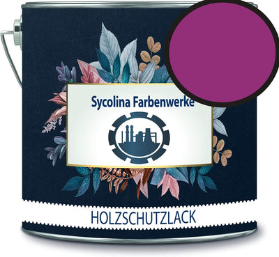 Holzschutzlack Holzlack Holzlasur wetterbeständiger Langzeitschutz Wetterschutzfarbe Holzschutzfarbe RAL 4006 Verkehrspurpur // Sycolina Farbenwerke