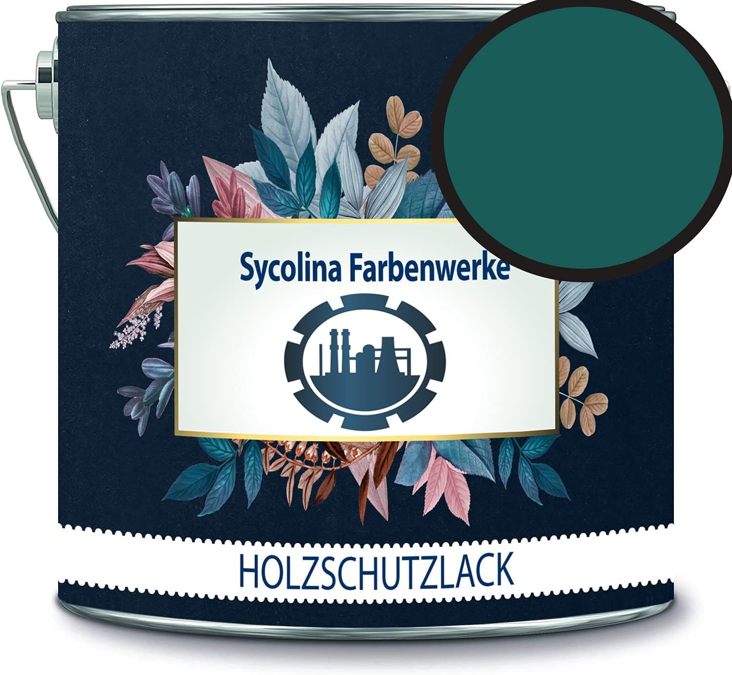 Holzschutzlack Holzlack Holzlasur wetterbeständiger Langzeitschutz Wetterschutzfarbe Holzschutzfarbe RAL 6026 Opalgrün // Sycolina Farbenwerke