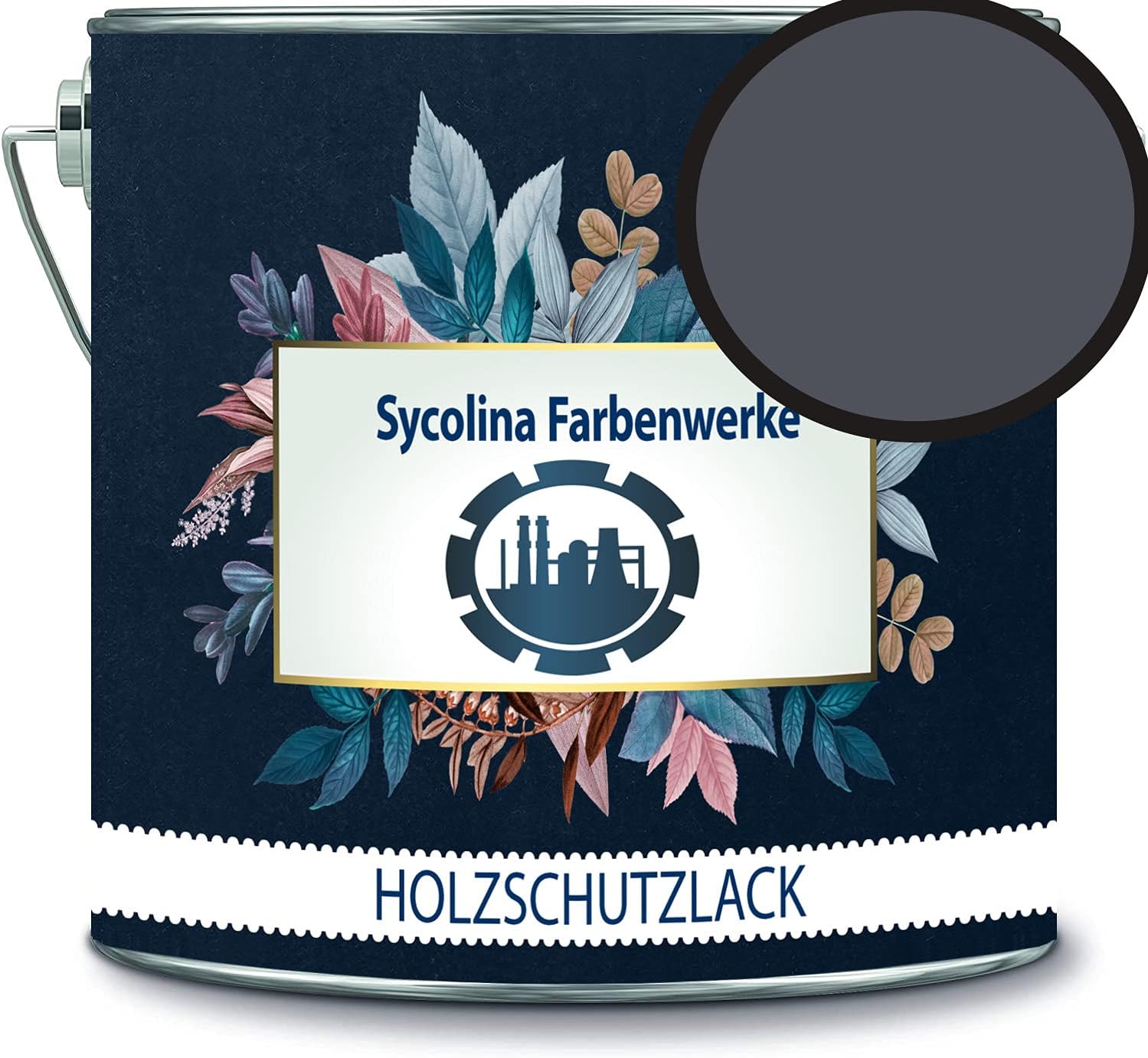 Holzschutzlack Holzlack Holzlasur wetterbeständiger Langzeitschutz Wetterschutzfarbe Holzschutzfarbe RAL 7015 Schiefergrau // Sycolina Farbenwerke