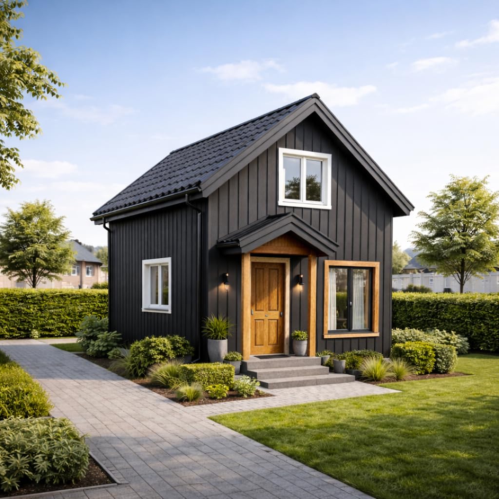Schwedenfarbe Holzfarbe Außen Wetterfest – Holzschutzfarbe für Fassade, Gartenhaus, Zaun & Scheune – Diffusionsoffen & Nachhaltig Wetterschutzfarbe 1/2/5L, Größe: 2L, Farbe: Schweden moosgrün