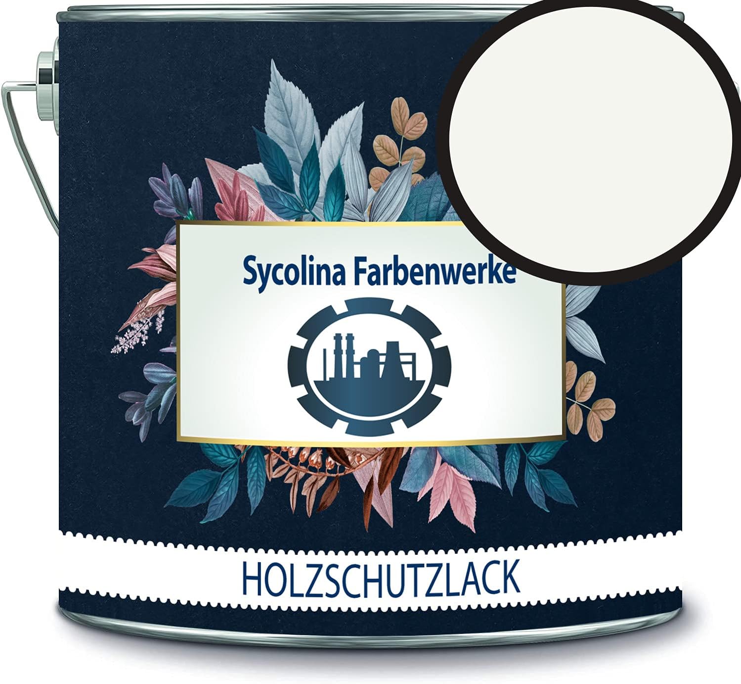 Holzschutzlack Holzlack Holzlasur wetterbeständiger Langzeitschutz Wetterschutzfarbe Holzschutzfarbe RAL 9010 Reinweiß // Sycolina Farbenwerke