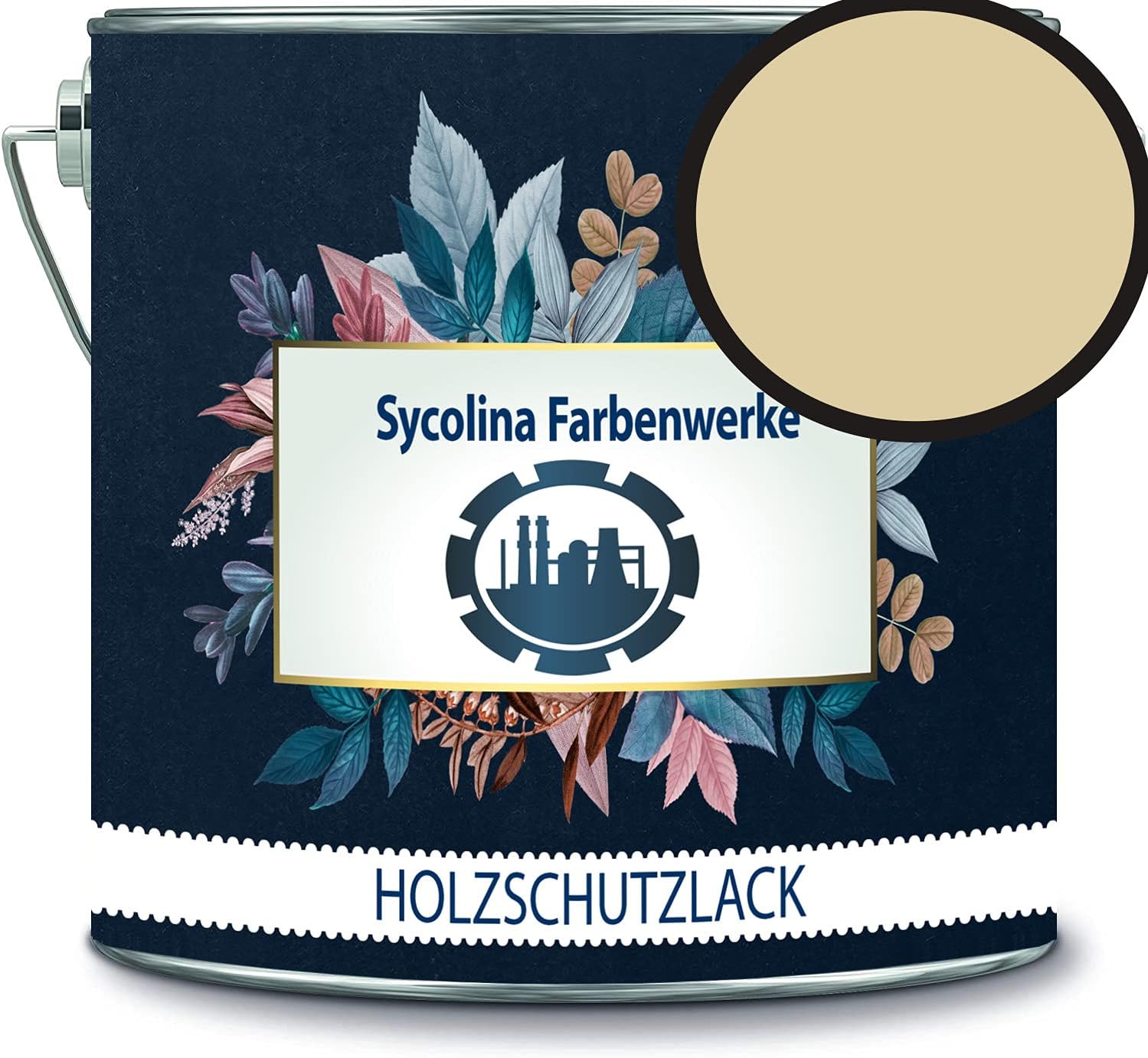 Holzschutzlack Holzlack Holzlasur wetterbeständiger Langzeitschutz Wetterschutzfarbe Holzschutzfarbe RAL 1014 Elfenbein // Sycolina Farbenwerke