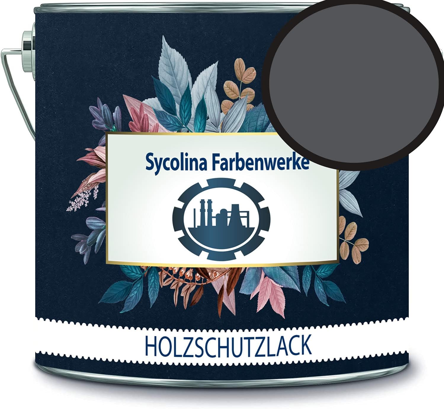 Holzschutzlack Holzlack Holzlasur wetterbeständiger Langzeitschutz Wetterschutzfarbe Holzschutzfarbe RAL 7043 Verkehrsgrau B // Sycolina Farbenwerke