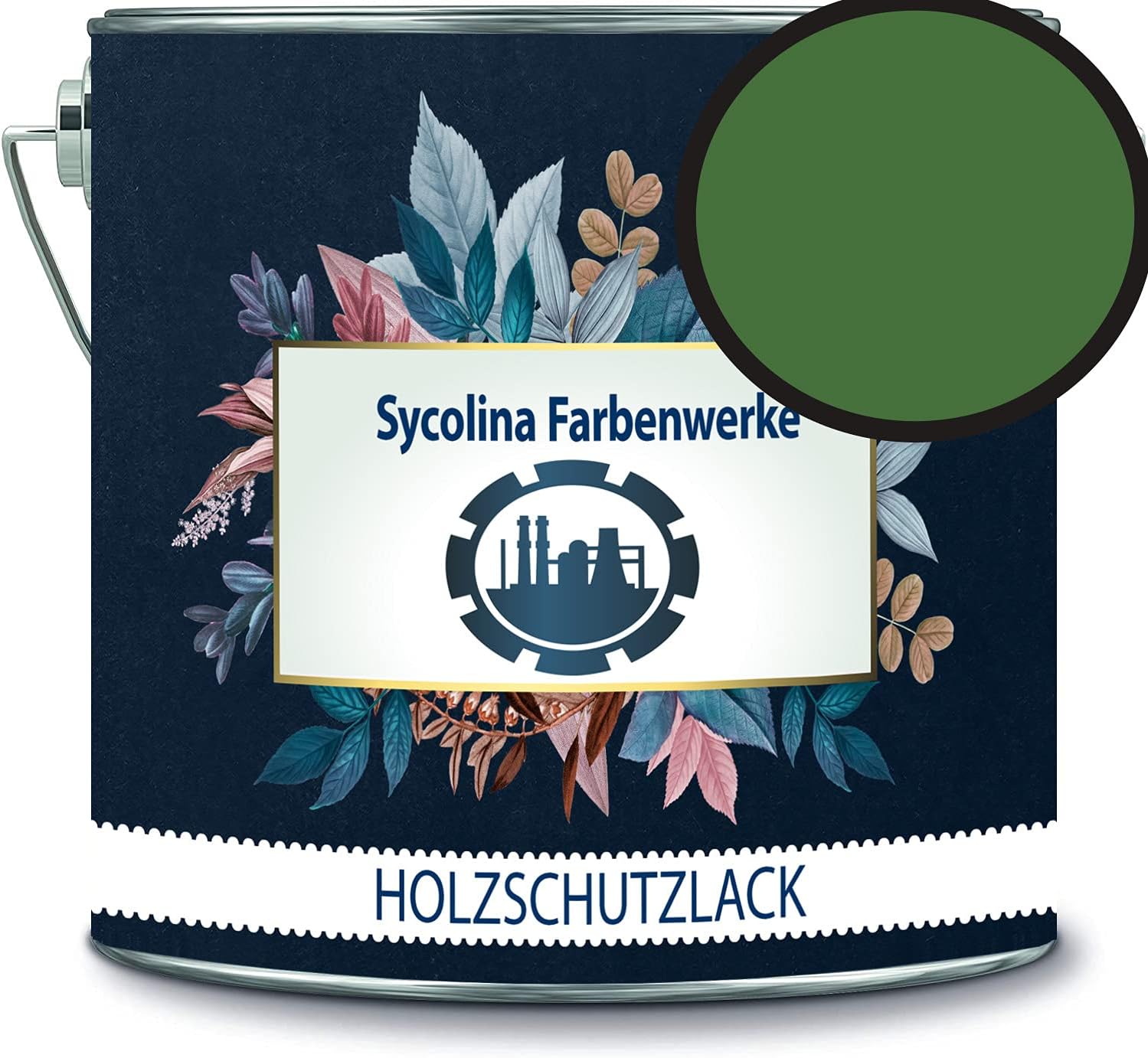 Holzschutzlack Holzlack Holzlasur wetterbeständiger Langzeitschutz Wetterschutzfarbe Holzschutzfarbe RAL 6010 Grasgrün // Sycolina Farbenwerke