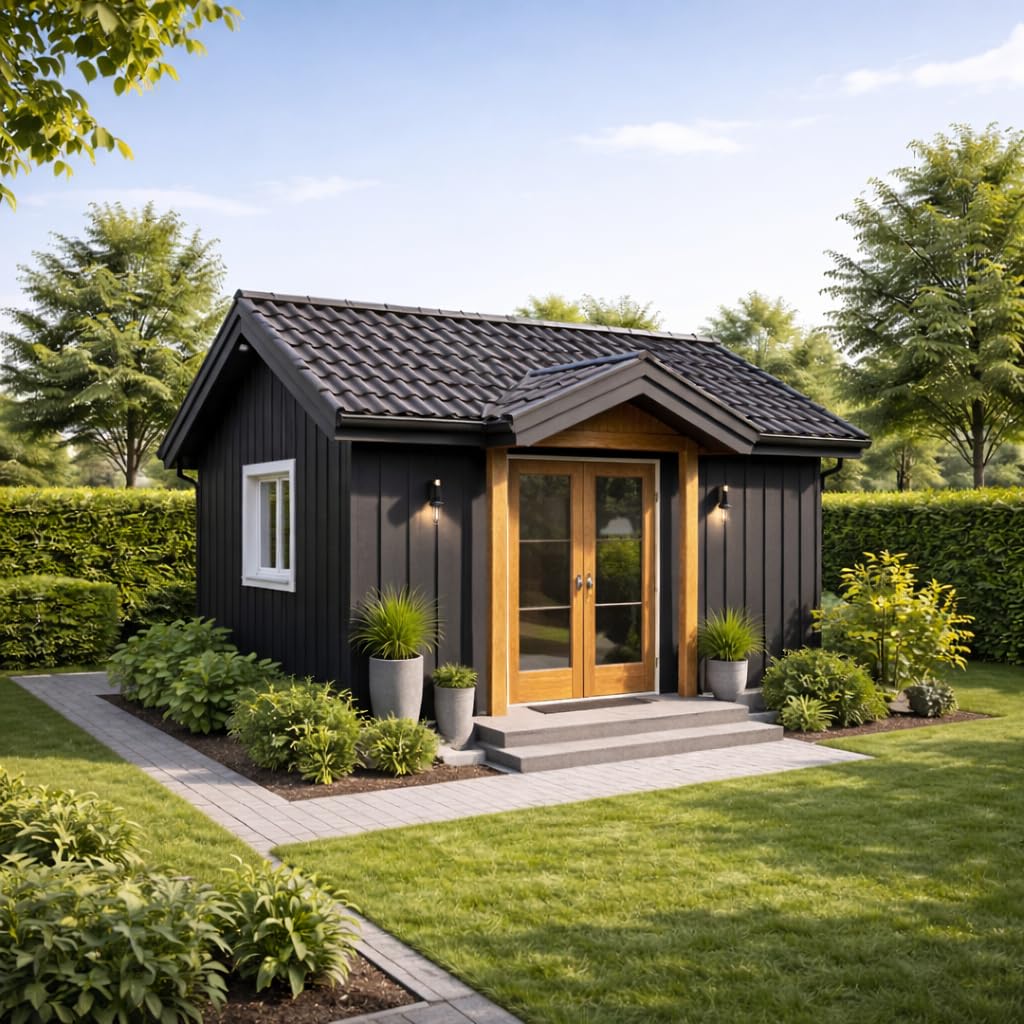 Schwedenfarbe Holzfarbe Außen Wetterfest – Holzschutzfarbe für Fassade, Gartenhaus, Zaun & Scheune – Diffusionsoffen & Nachhaltig Wetterschutzfarbe 1/2/5L, Größe: 2L, Farbe: Schweden moosgrün