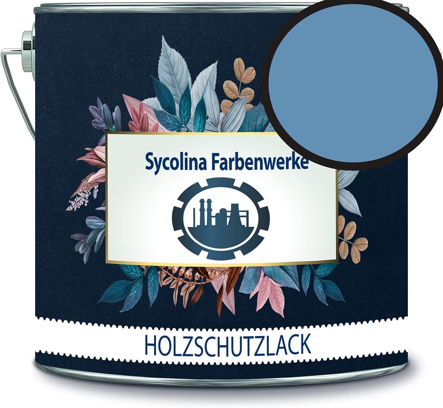 Holzschutzlack Holzlack Holzlasur wetterbeständiger Langzeitschutz Wetterschutzfarbe Holzschutzfarbe RAL 5024 Pastellblau // Sycolina Farbenwerke
