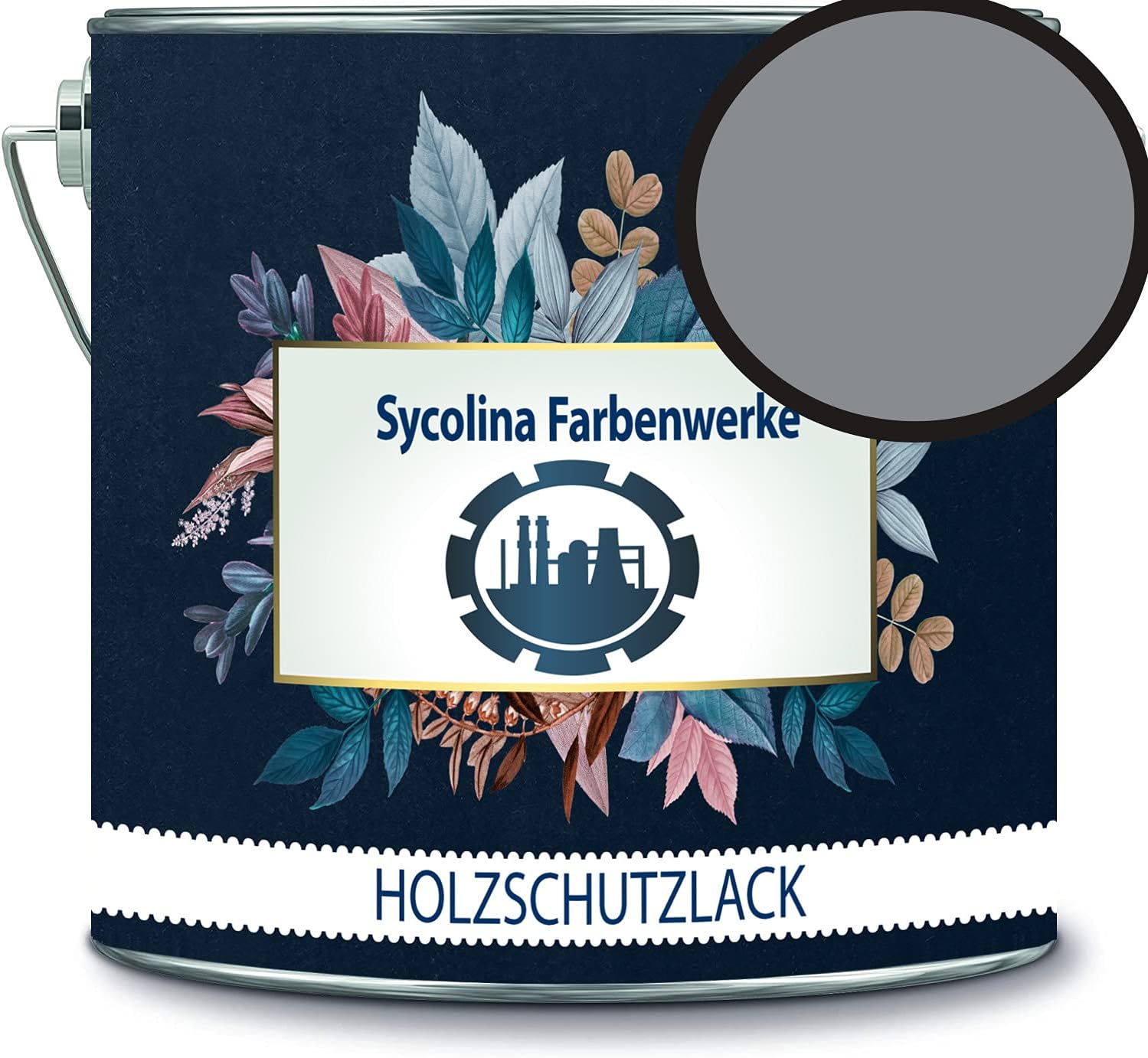 Holzschutzlack Holzlack Holzlasur wetterbeständiger Langzeitschutz Wetterschutzfarbe Holzschutzfarbe RAL 7046 Telegrau 2 // Sycolina Farbenwerke