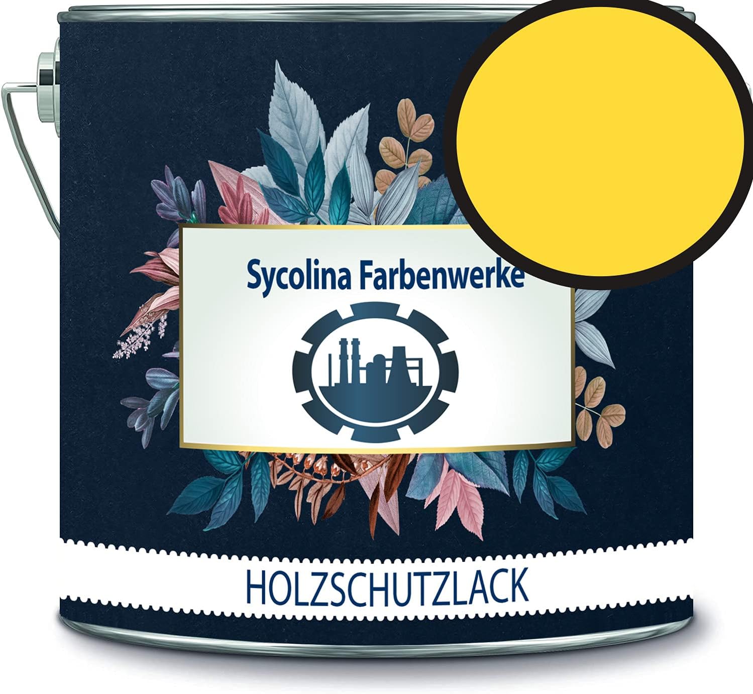Holzschutzlack Holzlack Holzlasur wetterbeständiger Langzeitschutz Wetterschutzfarbe Holzschutzfarbe RAL 1018 Zinkgelb // Sycolina Farbenwerke