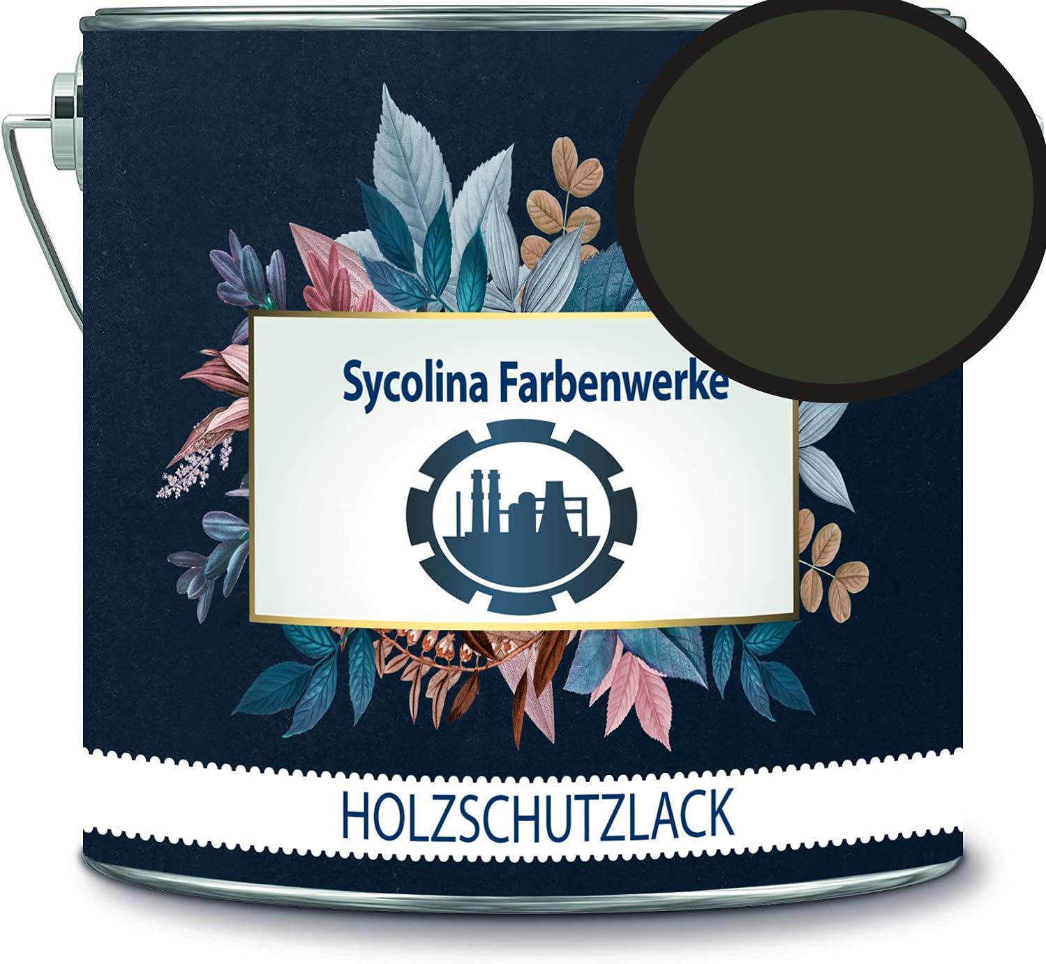 Holzschutzlack Holzlack Holzlasur wetterbeständiger Langzeitschutz Wetterschutzfarbe Holzschutzfarbe RAL 6007 Flaschengrün // Sycolina Farbenwerke