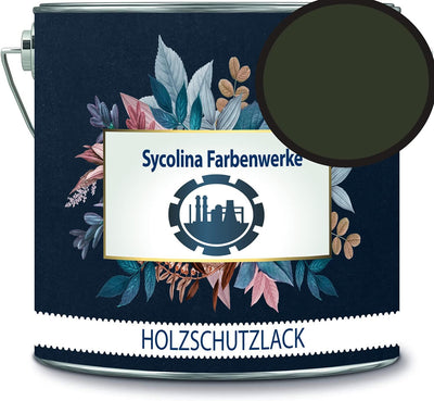 Holzschutzlack Holzlack Holzlasur wetterbeständiger Langzeitschutz Wetterschutzfarbe Holzschutzfarbe RAL 6007 Flaschengrün // Sycolina Farbenwerke