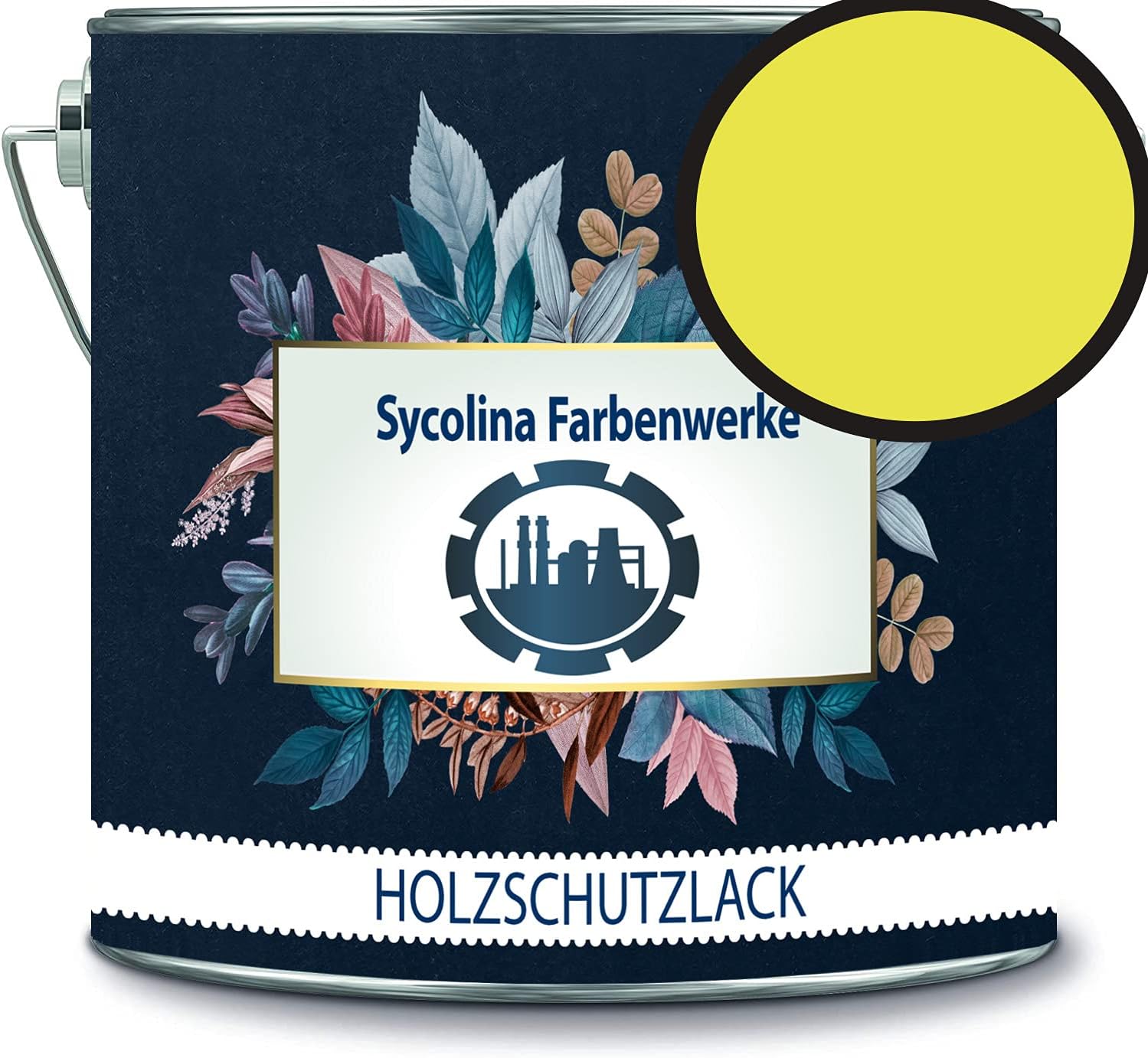 Holzschutzlack Holzlack Holzlasur wetterbeständiger Langzeitschutz Wetterschutzfarbe Holzschutzfarbe RAL 1016 Schwefelgelb // Sycolina Farbenwerke