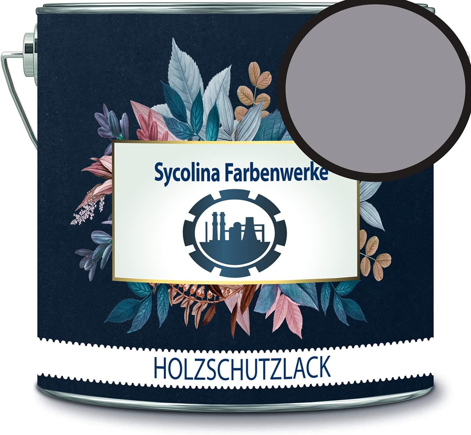 Holzschutzlack Holzlack Holzlasur wetterbeständiger Langzeitschutz Wetterschutzfarbe Holzschutzfarbe RAL 7036 Platingrau // Sycolina Farbenwerke