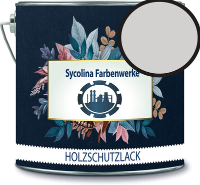 Holzschutzlack Holzlack Holzlasur wetterbeständiger Langzeitschutz Wetterschutzfarbe Holzschutzfarbe RAL 7047 Telegrau 4 // Sycolina Farbenwerke