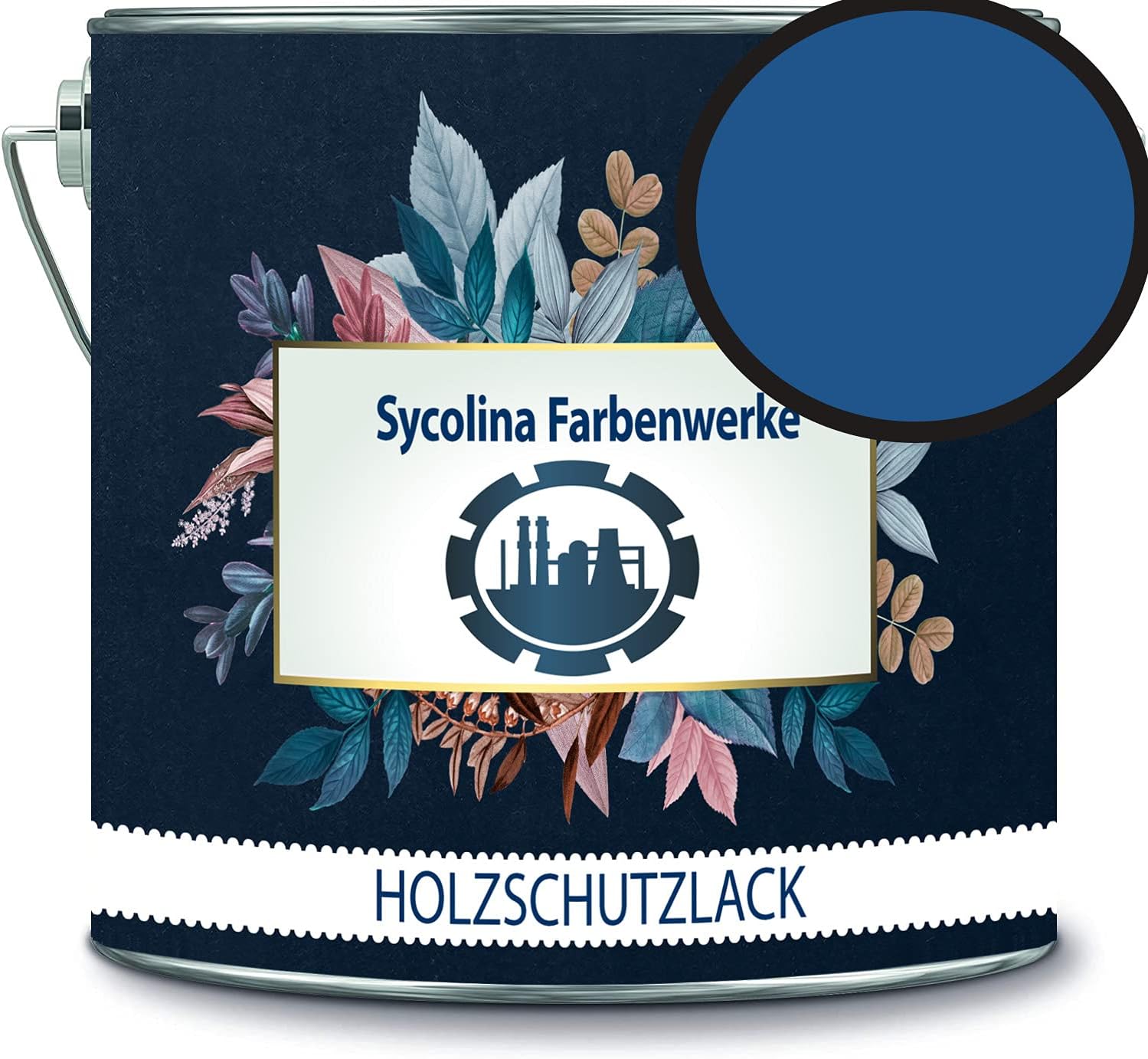 Holzschutzlack Holzlack Holzlasur wetterbeständiger Langzeitschutz Wetterschutzfarbe Holzschutzfarbe RAL 5019 Capriblau // Sycolina Farbenwerke