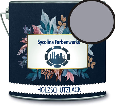 Holzschutzlack Holzlack Holzlasur wetterbeständiger Langzeitschutz Wetterschutzfarbe Holzschutzfarbe RAL 7004 Signalgrau // Sycolina Farbenwerke