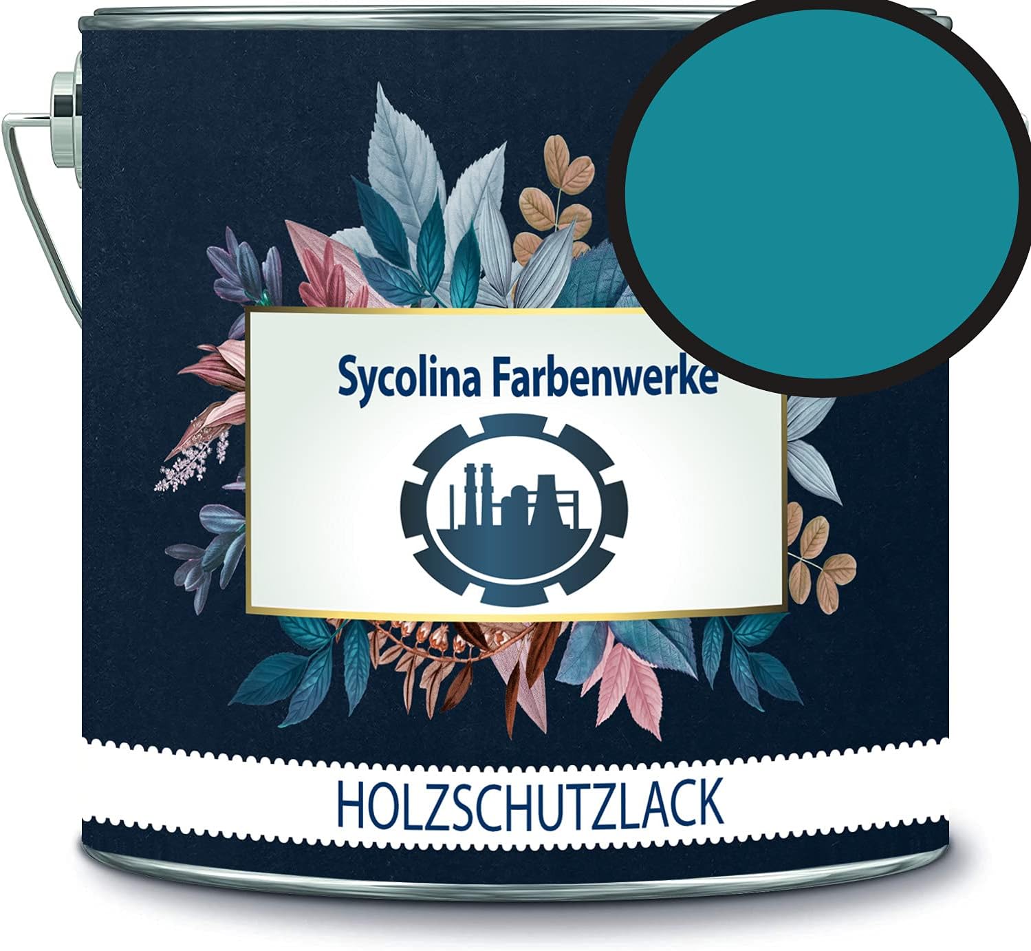 Holzschutzlack Holzlack Holzlasur wetterbeständiger Langzeitschutz Wetterschutzfarbe Holzschutzfarbe RAL 5018 Türkisblau // Sycolina Farbenwerke
