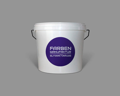 Glitzerfarbe Glitterwandfarbe Latex Glitter Dispersionsfarbe Wandfarbe Farben Manufaktur (schwarz holo, 2L)