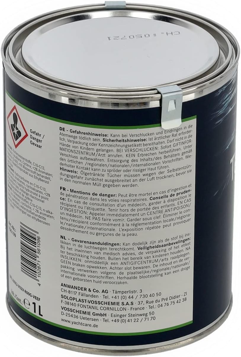 Yachtcare Teak Öl 3, Holzöl für Außenbereich, UV-Schutz, Naturöl 1 Liter
