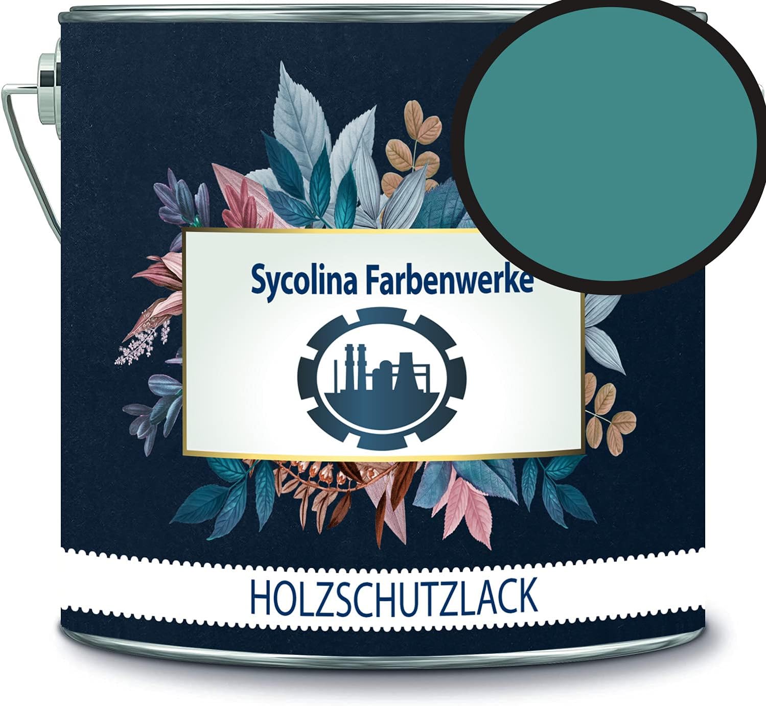 Holzschutzlack Holzlack Holzlasur wetterbeständiger Langzeitschutz Wetterschutzfarbe Holzschutzfarbe RAL 6033 Minttürkis // Sycolina Farbenwerke