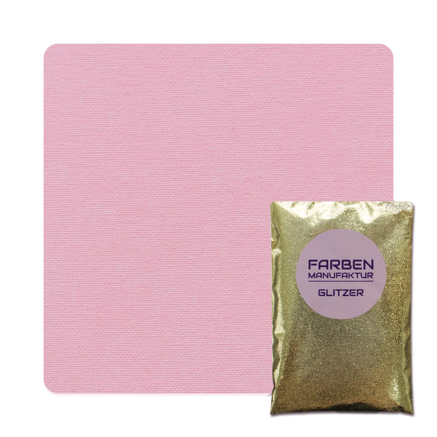Wandfarbe Glitzerfarbe Kreidefarbe auf Kreidebasis mit Glitzer Innenfarbe Innenwandfarbe Glam Ladies Collection f5L, Farbe: Flamingo mit Gold Glitzer