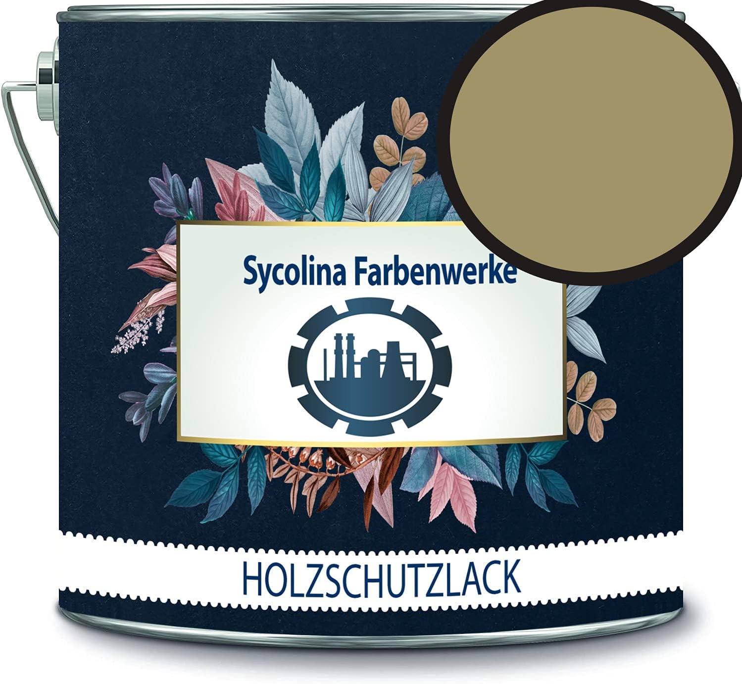 Holzschutzlack Holzlack Holzlasur wetterbeständiger Langzeitschutz Wetterschutzfarbe Holzschutzfarbe RAL 1020 Olivgelb // Sycolina Farbenwerke