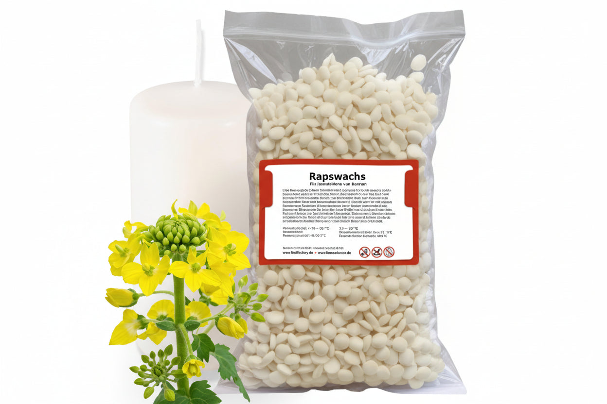 Rapswachs Kerzenwachs vegan Kerzen gießen selber gießen