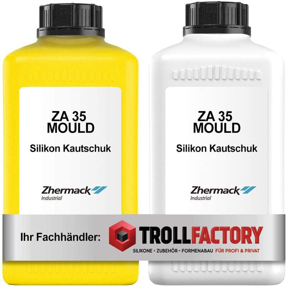 Zhermack Silikon ZA 35 Mould mittelhart gelb Abformsilikon mittelhart 1:1 Dubliersilikon flüssig